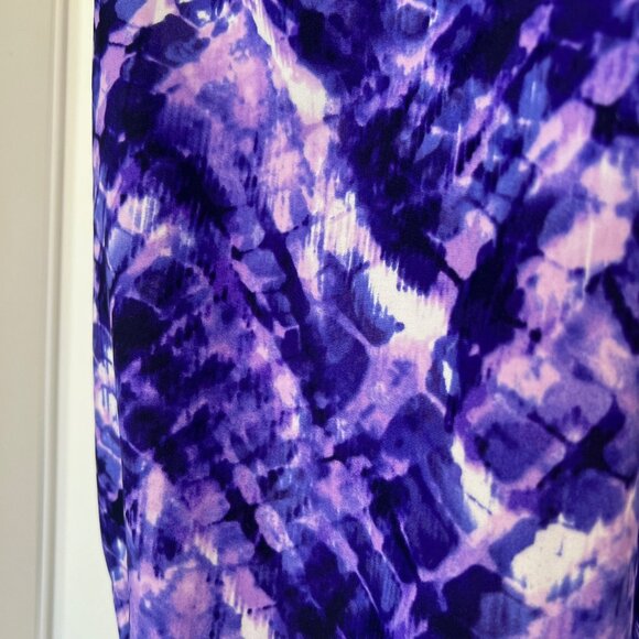 NWOT Speedo Women Size 12 Purple/White Tie Dye One Piece Swimsuit - Picture 9 of 11